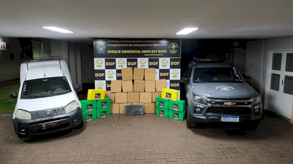 Veículo com mais de 700 quilos de maconha que seguia para Naviraí é apreendido pelo DOF