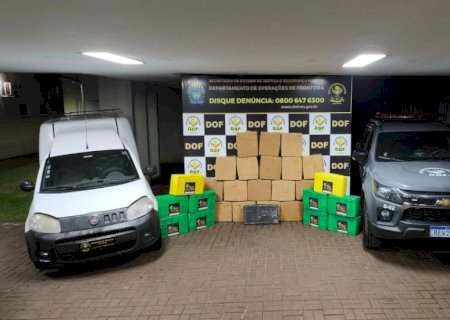 Veículo com mais de 700 quilos de maconha que seguia para Naviraí é apreendido pelo DOF