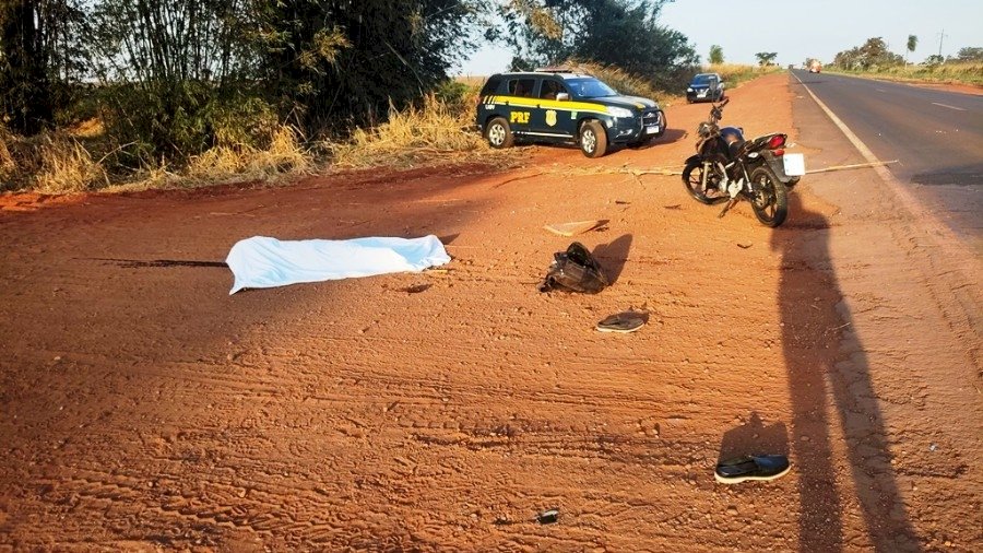 Ivinhema - Motociclista morre ao colidir em caminhão na BR -376