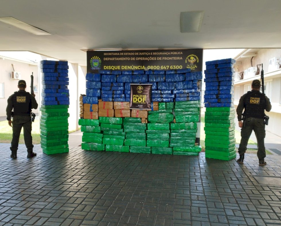 Carga milionária de maconha é apreendida pelo DOF