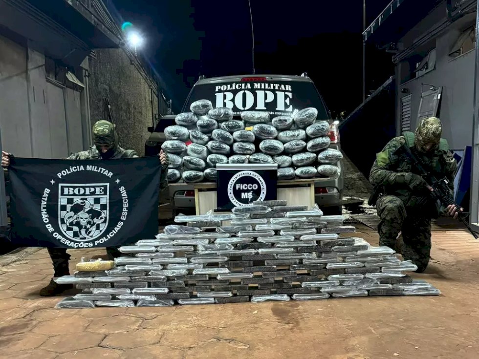 Cocaína flagrada em casa vale R$ 8,8 milhões e tinha “marca” de golfinhos