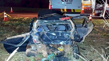 Colisão na BR-163 fere família e motorista foge do local
