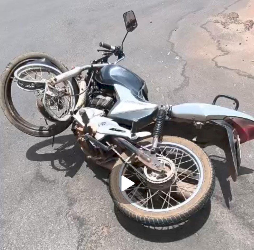 Ivinhema - Acidente envolvendo motocicleta e carreta deixa uma vítima ferida