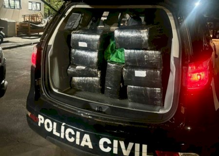 Polícia Civil apreende 250kg de maconha e prende suspeito em flagrante em Naviraí