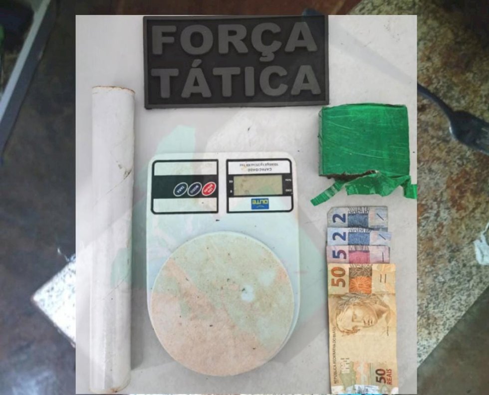 Angélica - Polícia Militar conduz homem para a Delegacia por tráfico de drogas