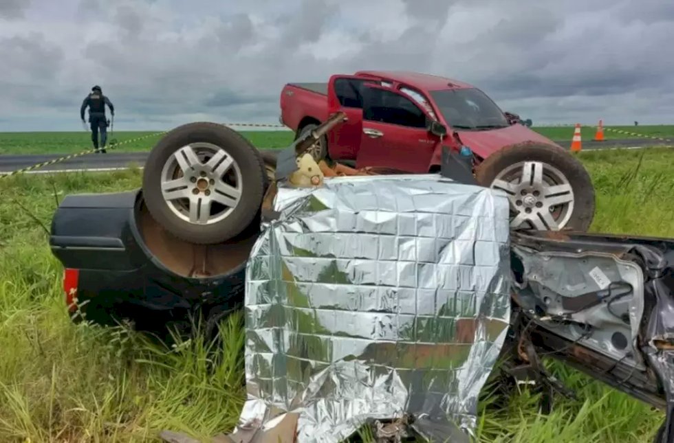 Acidente na MS 306 deixa uma pessoa morta e duas gravemente feridas