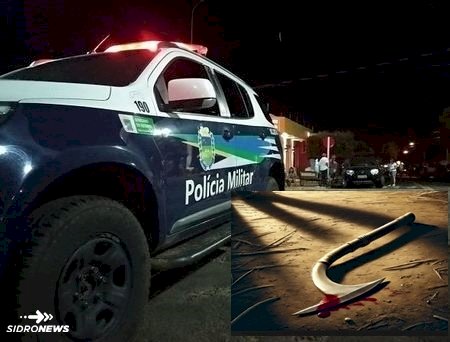 Homem é preso por tentativa de homicídio com foice no Acampamento