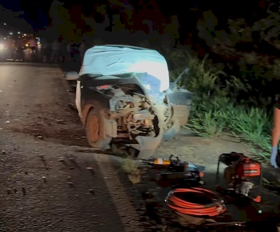 Nova Andradina - Grave acidente na MS-134 deixa uma vítima em óbito e três pessoas feridas