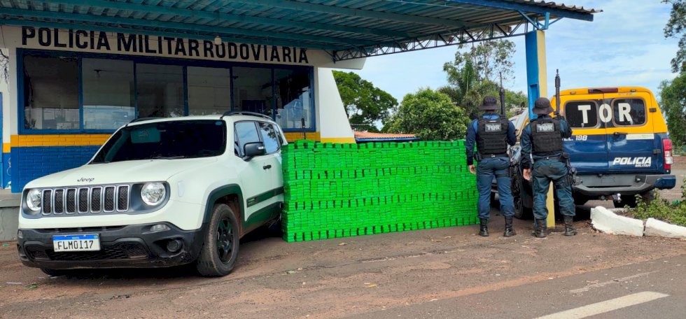 PMR apreendeu veículo que transportava mais de uma tonelada de droga