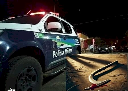 Homem é preso por tentativa de homicídio com foice no Acampamento