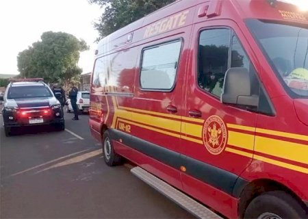Homem sofre golpe de faca no pescoço e é socorrido pelos Bombeiros