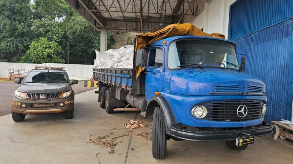 Caminhão que seguia para São Paulo com quase uma tonelada de defensivo agrícola ilegal é apreendido pelo DOF