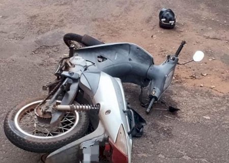 Ivinhema - Acidente envolvendo moto e carro deixa uma vítima ferida