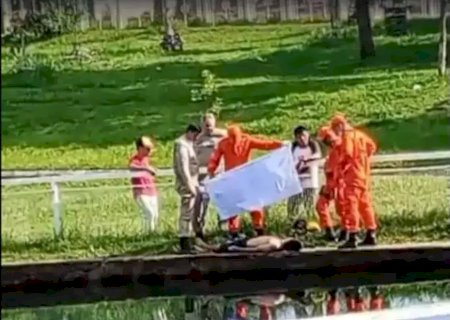 Corpo de jovem é encontrado boiando em lagoa de parque