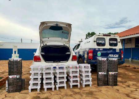 Polícia Militar apreende carga de cigarros contrabandeados em operação de fiscalização em Batayporã