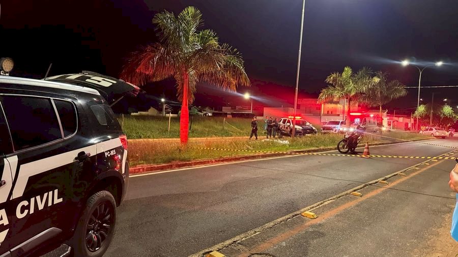 Motociclista morre ao colidir em poste no Portal do Parque em Nova Andradina