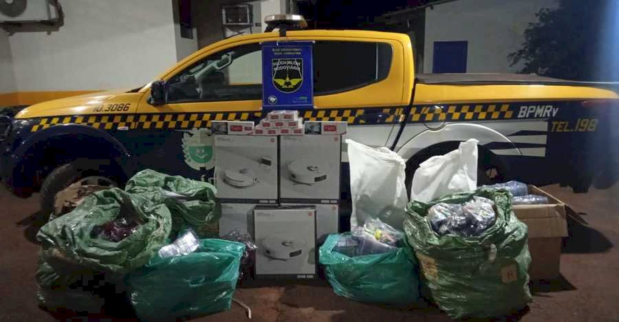 PMR do Vale do Ivinhema apreende mercadorias importadas na região de Nova Casa Verde