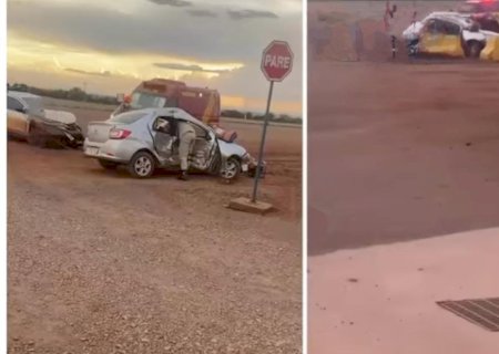 Acidente na BR-060 entre dois veículos deixa uma vítima ferida