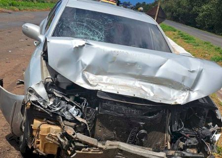 Veículos colidem na MS-134 em Nova Andradina