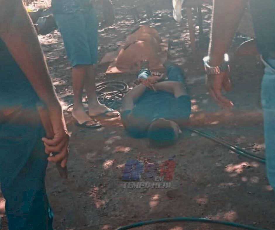 Suspeito de aplicar golpe em comércio e detido por populares