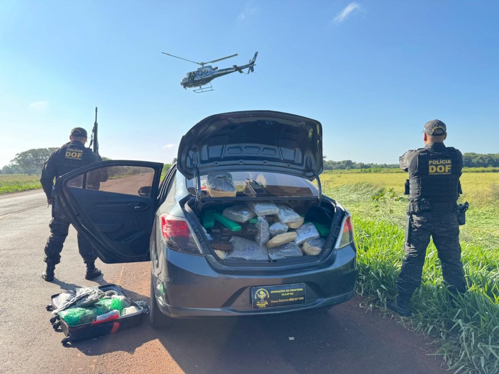 Operação conjunta entre DOF e Denarc do Paraná resulta na apreensão de mais de 300 quilos de drogas