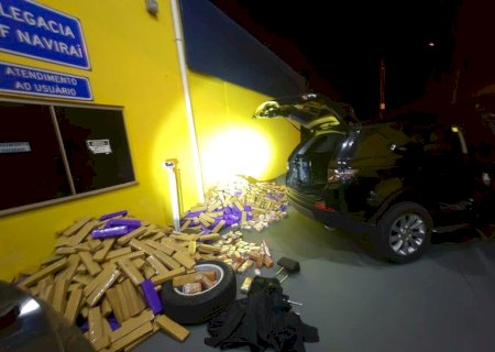 PRF apreende 1 tonelada de maconha em Naviraí