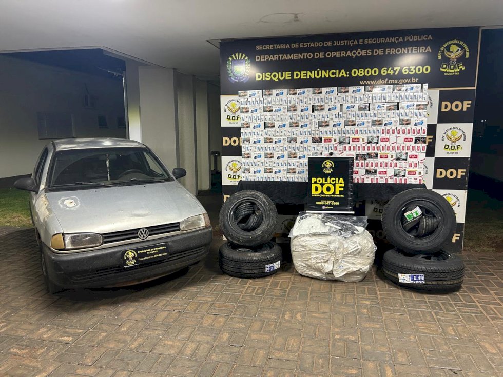 DOF apreende veículo com produtos de contrabando e descaminho