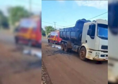 Ciclista morre atropelado por caminhão