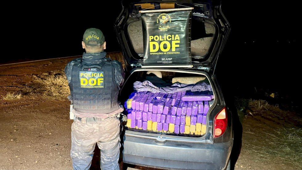 Veículo com mais de 730 quilos de drogas é apreendido pelo DOF