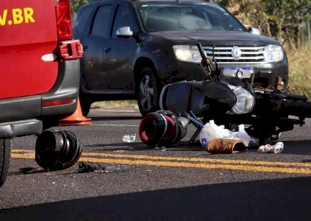 Motociclista sofre parada cardiorrespiratória após acidente na BR-163