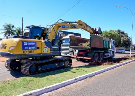 Município de Ivinhema inicia plano jardinagem da Av. Reinaldo Massi