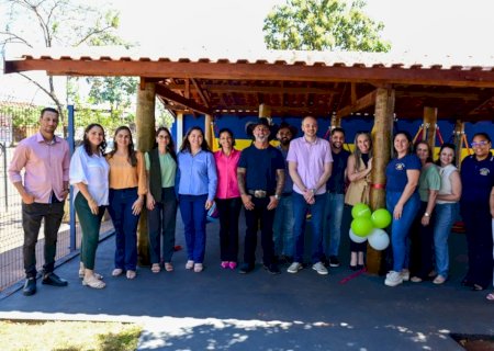 Prefeitura de Ivinhema e cooperativa sicred inauguram redário em escola municipal