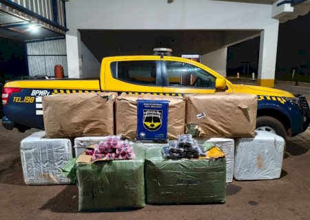 Nova Andradina - PMR apreende carga de óculos irregulares transportada em ônibus interestadual