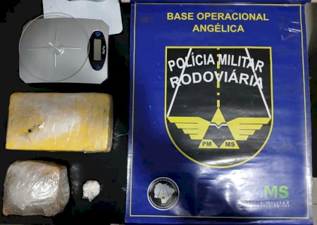 Deodápolis - PMR prende dois homens moradores de Ivinhema com mais de 1 kg de cocaína na MS -276