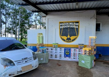 PMR apreende mercadorias contrabandeada após abandono de veículo na MS - 164