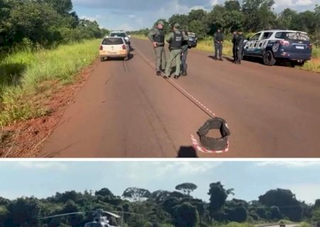 Confronto com bandidos mobiliza helicóptero e várias equipes da Polícia Militar