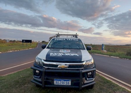 Força Tática conduz suspeito por possível estupro de vulnerável na região central de Nova Andradina