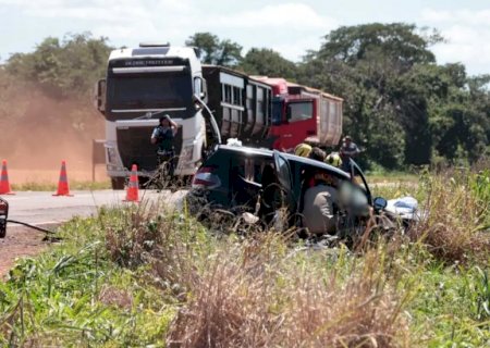 Homem morre e quatro vítimas são socorridas em acidente na MS-080