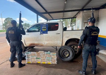 PMR apreendeu 62 kg de pasta base de cocaína em veículo na MS -164