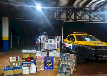 PMR apreendeu carga de medicamentos e eletrônicos na MS -164