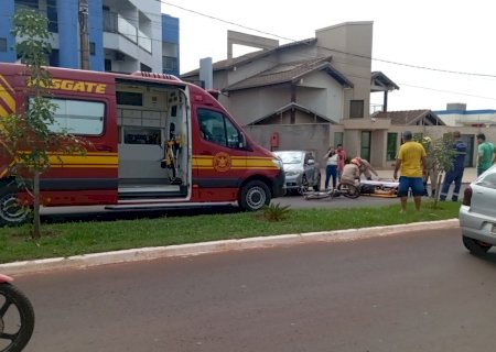 Ivinhema - Colisão entre carro e bicicleta na Av Reinaldo Massi em frente ao Fórum