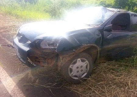 Dois homens ficam feridos após capotamento na MS-395 entre Bataguassu e Anaurilândia