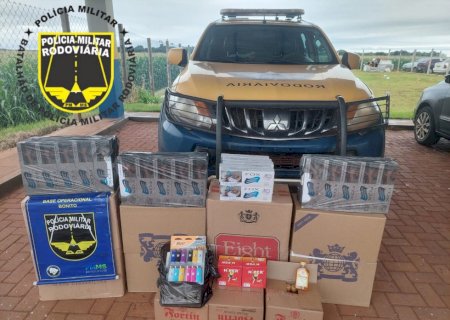 PMR apreendeu mercadorias contrabandeados na MS-166