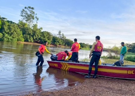 Corpo de Bombeiros inicia buscas por homem desaparecido no Rio Dourados em Fátima do Sul