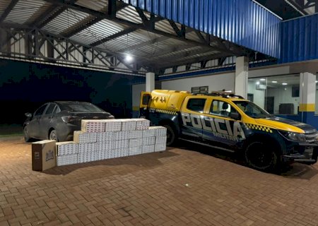 PMR apreende mercadorias e flagra condutor embriagado durante operação na MS-164