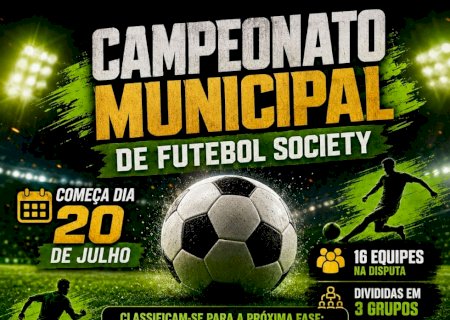 Campeonato municipal de society começará dia 20 em Ivinhema