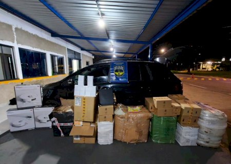 PMR apreende mercadorias avaliadas em mais de R$ 566 mil durante fiscalização na MS-164