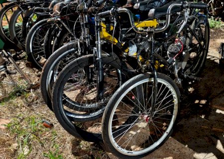 Nova Andradina: Polícia Militar apreendeu três bicicletas motorizada, utilizada por menores e por perturbação de sossego